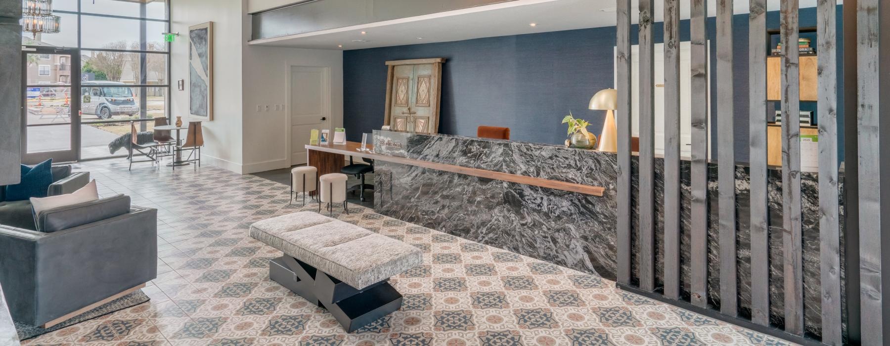 spacious lobby with concierge desk